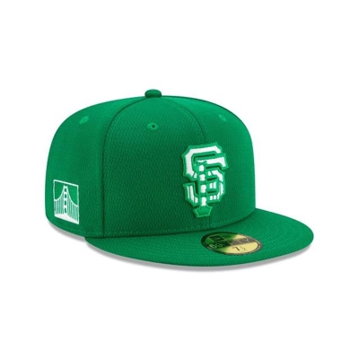 Green San Francisco Giants Hat - New Era MLB St Patricks Day 59FIFTY Fitted Caps USA3127605